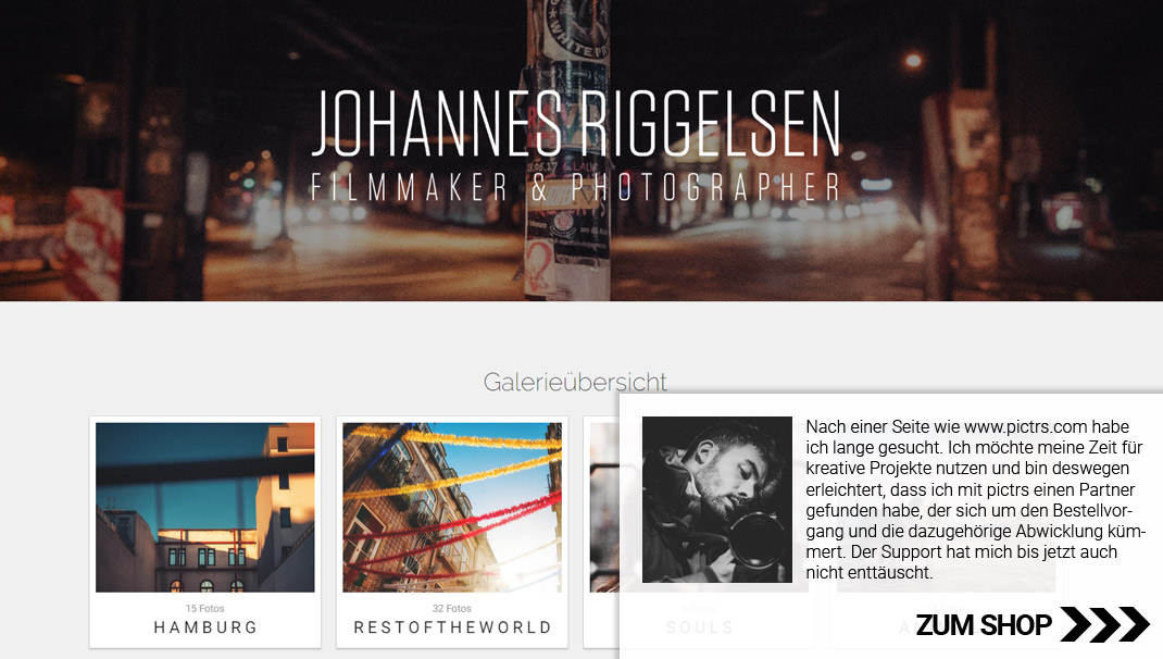 Webshop Johannes Riggelsen