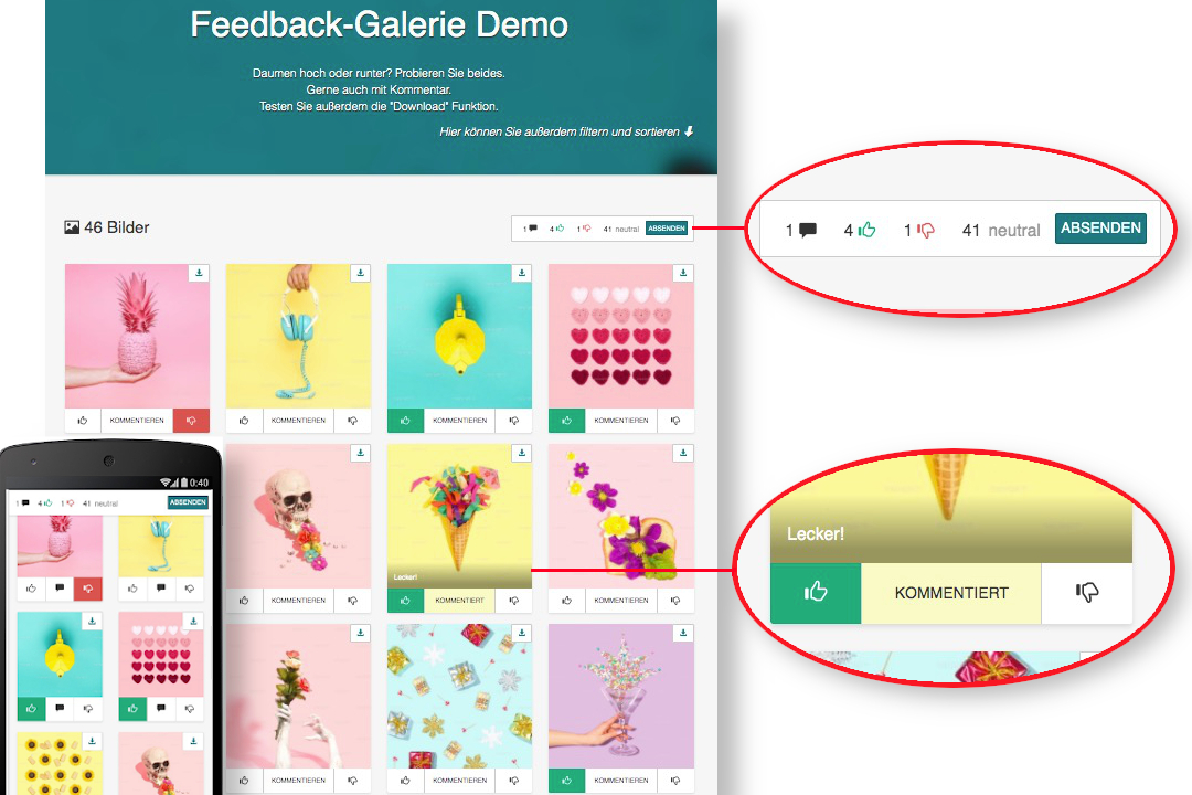 Onlinegalerie Fur Ihre Kunden Die Neue Feedback Galerie