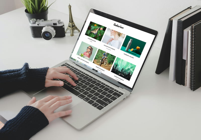 Online-Galerien mit verschiedenen Fotografiebereichen